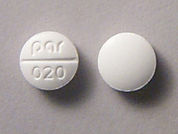 Isosorbide Dinitrate: This is a Tablet imprinted with par  020 on the front, nothing on the back.