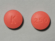 Tranylcypromine Sulfate: Esto es un Tableta imprimido con 250 en la parte delantera, K en la parte posterior, y es fabricado por None.