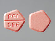 Taperdex: This is a Tablet Dose Pack imprinted with par  086 on the front, nothing on the back.