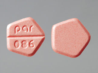 This is a Tablet Dose Pack imprinted with par  086 on the front, nothing on the back.