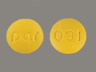 This is a Tablet imprinted with par on the front, 091 on the back.