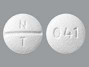 Labetalol Hcl: Esto es un Tableta imprimido con N  T en la parte delantera, 041 en la parte posterior, y es fabricado por None.