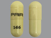 Penicillamine: This is a Capsule imprinted with PAR on the front, 146 on the back.