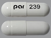 Itraconazole: This is a Capsule imprinted with par on the front, 239 on the back.