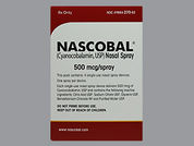 Nascobal: This is a Spray Non-aerosol imprinted with nothing on the front, nothing on the back.