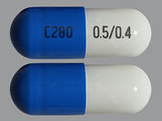 Dutasteride-Tamsulosin: This is a Capsule Er Multiphase 24hr imprinted with C280 on the front, 0.5/0.4 on the back.