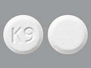 Clonazepam: This is a white round Tablet Disintegrating imprinted with K9 on the front, nothing on the back, and is manufactured by PAR HEALTH USA,.