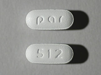 This is a Tablet imprinted with par on the front, 512 on the back.