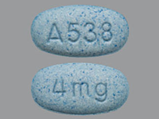 This is a Tablet Er 24 Hr imprinted with A538 on the front, 4 mg on the back.