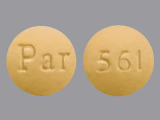 Esto es un Tableta Er 24 Hr imprimido con Par en la parte delantera, 561 en la parte posterior, y es fabricado por None.