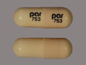 Eulexin: This is a Capsule imprinted with par  753 on the front, par  753 on the back.