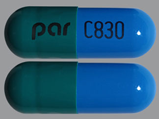 This is a Capsule Er 24 Hr imprinted with par on the front, C830 on the back.