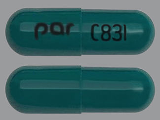 This is a Capsule Er 24 Hr imprinted with par on the front, C831 on the back.