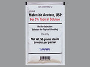 Mafenide Acetate: This is a Packet imprinted with nothing on the front, nothing on the back.