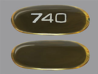 This is a Capsule imprinted with 740 on the front, nothing on the back.