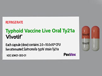 This is a Capsule Dr imprinted with Vivotif on the front, Vivotif on the back.