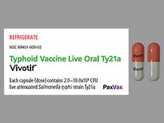 Esto es un Cápsula Dr imprimido con Vivotif en la parte delantera, Vivotif en la parte posterior, y es fabricado por None.