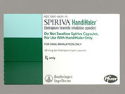 Spiriva: This is a Capsule With Inhalation Device imprinted with TI 01 on the front, logo on the back.