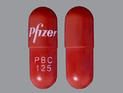 Ibrance: This is a Capsule imprinted with PFIZER on the front, PBC  125 on the back.