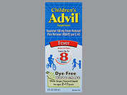 Children's Advil: Esto es un Suspensión Oral transparente imprimido con nada en la parte delantera, nada en la parte posterior, y es fabricado por HALEON US HOLDI.