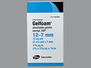 Gelfoam: This is a Sponge imprinted with nothing on the front, nothing on the back.