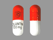 Dilantin: Esto es un Cápsula imprimido con logo en la parte delantera, DILANTIN  100 mg en la parte posterior, y es fabricado por None.