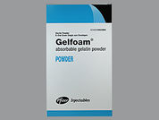 Gelfoam: This is a Powder imprinted with nothing on the front, nothing on the back.