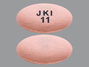 Xeljanz Xr: Esto es un Tableta Er 24 Hr imprimido con JKI  11 en la parte delantera, nada en la parte posterior, y es fabricado por None.