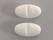 Neurontin: This is a Tablet imprinted with NT 16 on the front, nothing on the back.