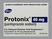 Protonix: Esto es un Gránulos Dr For Susp Paquete imprimido con nada en la parte delantera, nada en la parte posterior, y es fabricado por None.