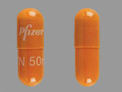 Sutent: This is a Capsule imprinted with Pfizer on the front, STN 50 mg on the back.