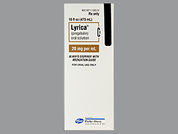 Lyrica: This is a Solution Oral imprinted with nothing on the front, nothing on the back.