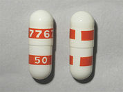Celebrex: This is a Capsule imprinted with 7767 on the front, 50 on the back.