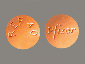 This is a Tablet imprinted with Pfizer on the front, REP40 on the back.