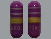 Nexium Otc: This is a amethyst oblong Capsule Dr imprinted with NEXIUM 20 mg on the front, nothing on the back, and is manufactured by HALEON US HOLDI.