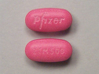 This is a Tablet imprinted with Pfizer on the front, ZTM500 on the back.