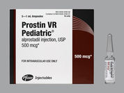 Prostin Vr Pediatric: This is a Ampul imprinted with nothing on the front, nothing on the back.