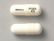 Prazosin Hcl: This is a Capsule imprinted with MINIPRESS on the front, PFIZER  431 on the back.