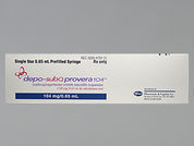 Depo-Subq Provera: This is a Syringe imprinted with nothing on the front, nothing on the back.