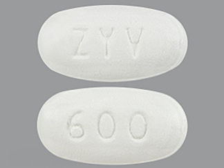 This is a Tablet imprinted with ZYV on the front, 600 on the back.