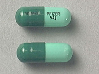This is a Capsule imprinted with VISTARIL on the front, PFIZER  541 on the back.