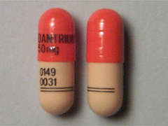 This is a orange oblong Capsule imprinted with DANTRIUM  50 mg on the front, 0149  0031 on the back, and is manufactured by PAR PHARM..