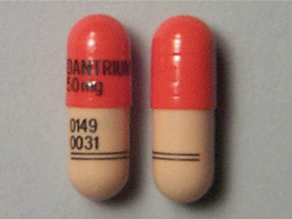 Esto es un Cápsula imprimido con DANTRIUM  50 mg en la parte delantera, 0149  0031 en la parte posterior, y es fabricado por None.