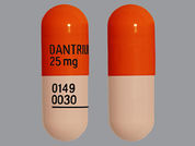 Dantrolene Sodium: This is a Capsule imprinted with DANTRIUM  25 mg on the front, 0149  0030 on the back.
