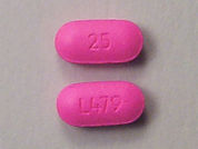 Allergy: This is a Tablet imprinted with 25 on the front, L479 on the back.