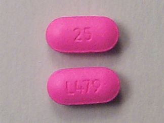 This is a Tablet imprinted with 25 on the front, L479 on the back.