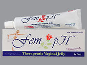 Fem Ph: This is a Jelly With Applicator imprinted with nothing on the front, nothing on the back.