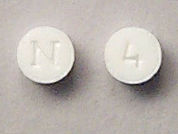 Nitrostat: Esto es un Tableta Sublingual imprimido con N en la parte delantera, 4 en la parte posterior, y es fabricado por None.