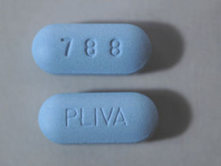 This is a Tablet imprinted with PLIVA on the front, 788 on the back.
