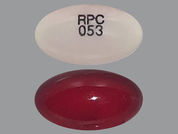 Colace: This is a Capsule imprinted with RPC  053 on the front, nothing on the back.